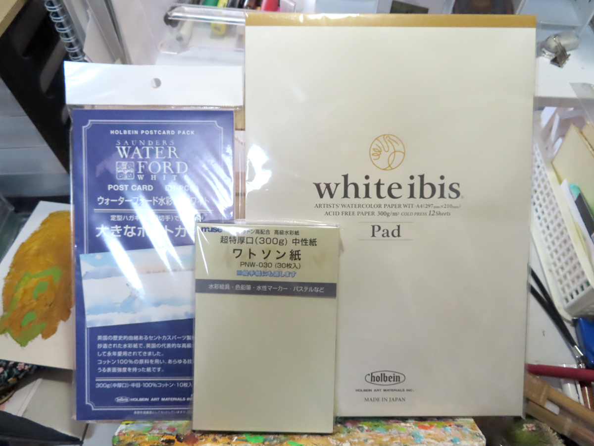 ミューズ 水彩紙 ホワイトワトソンブロック F10 300ｇ ホワイト 15枚